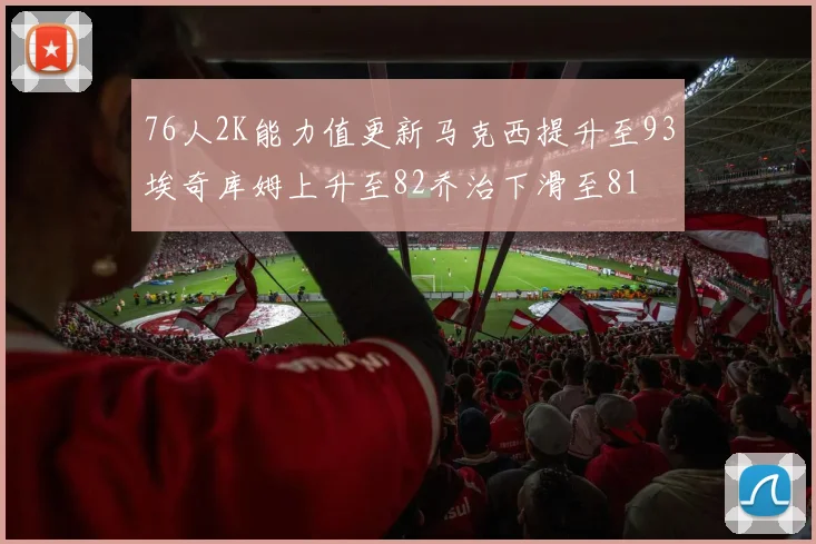 76人2K能力值更新马克西提升至93埃奇库姆上升至82乔治下滑至81
